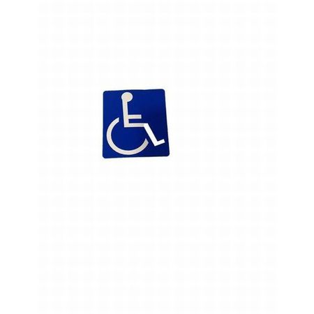 DON-JO 4" x 4" White on Blue Wheelchair Decal HD1